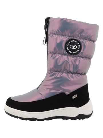 Tom Tailor Winterstiefel in Lila/ Schwarz