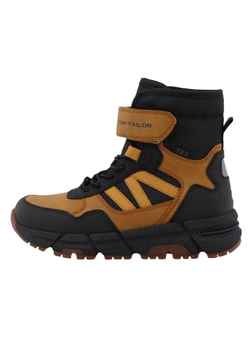 Tom Tailor Boots in Hellbraun/ Schwarz