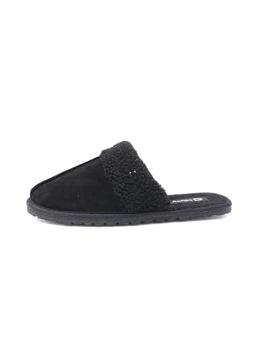 billowy Leren pantoffels zwart