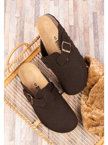billowy Clogs in Braun
