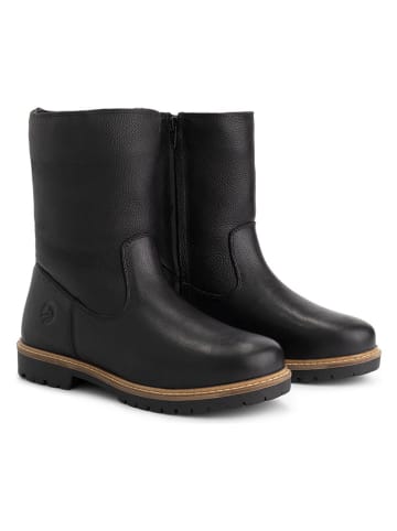 TRAVELIN' Leren boots zwart