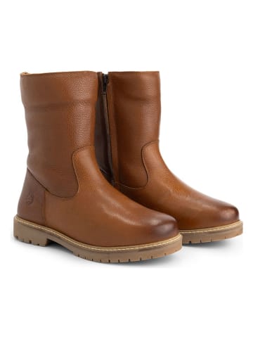 TRAVELIN' Leder-Boots in Hellbraun