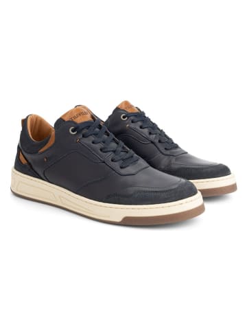 TRAVELIN' Leder-Sneakers in Dunkelblau
