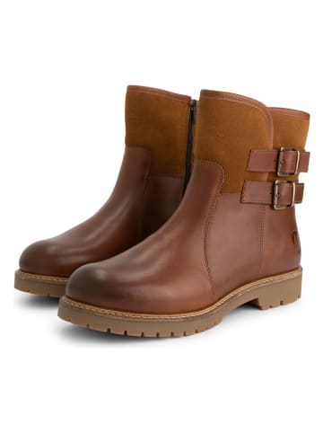 TRAVELIN' Leder-Boots in Hellbraun