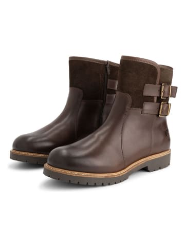 TRAVELIN' Leder-Boots in Braun