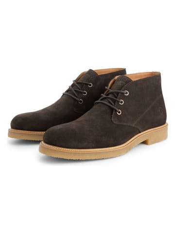 TRAVELIN' Leder-Schnürschuhe in Braun