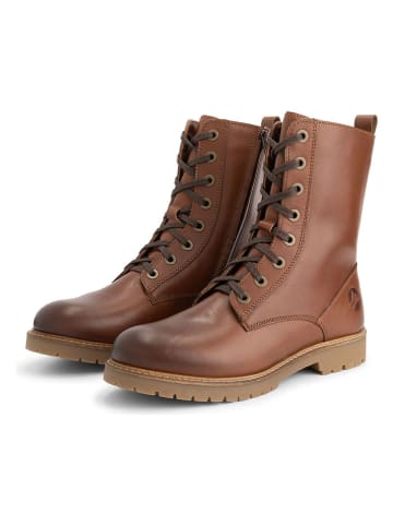 TRAVELIN' Leder-Boots in Hellbraun