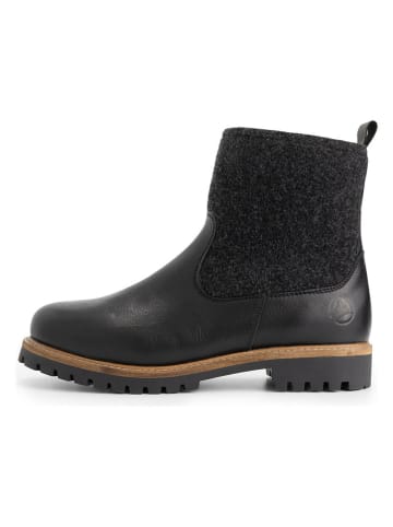 TRAVELIN' Skórzane botki "Gotaland" w kolorze czarnym