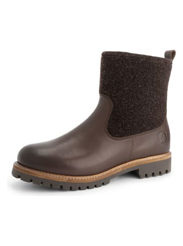 TRAVELIN' Skórzane botki "Gotaland" w kolorze brązowym