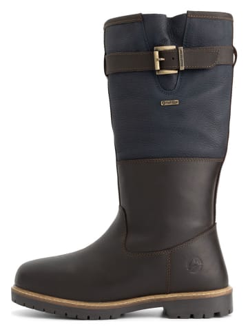 TRAVELIN' Leder-Stiefel "Grimdalen" in Dunkelblau/ Braun