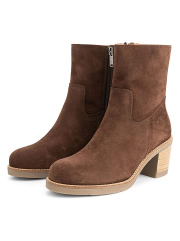 TRAVELIN' Leder-Stiefeletten in Hellbraun