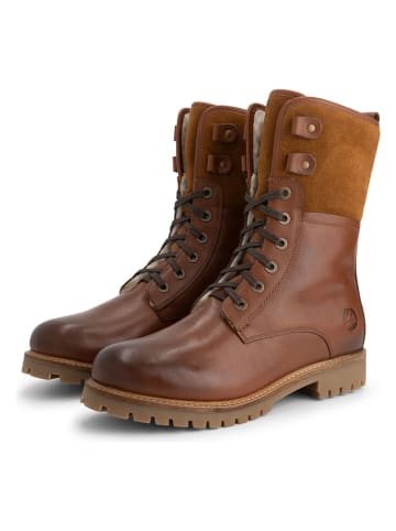 TRAVELIN' Leren boots lichtbruin