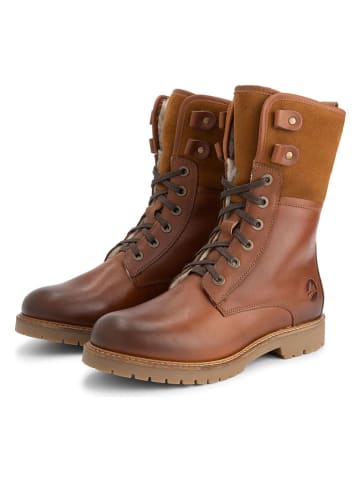 TRAVELIN' Leder-Boots in Hellbraun