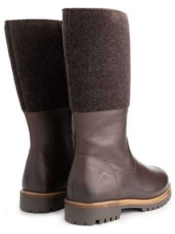 TRAVELIN' Leren laarzen "Lagen" bruin