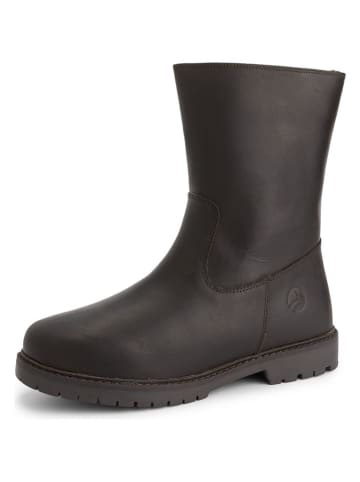 TRAVELIN' Leren boots "Nyvoll" bruin/zwart