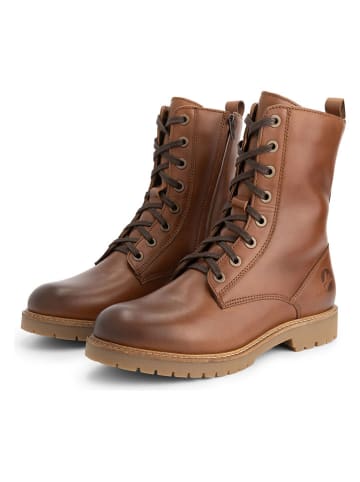 TRAVELIN' Leder-Boots in Hellbraun