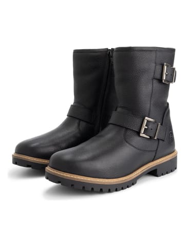 TRAVELIN' Leren boots zwart