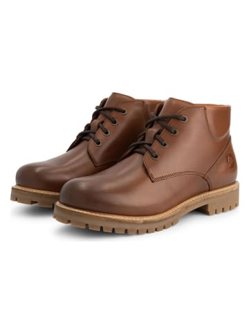 TRAVELIN' Leren veterschoenen lichtbruin