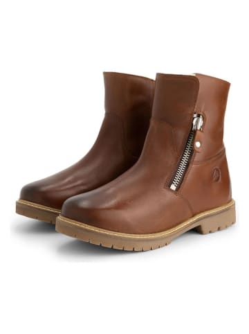TRAVELIN' Leder-Boots in Hellbraun