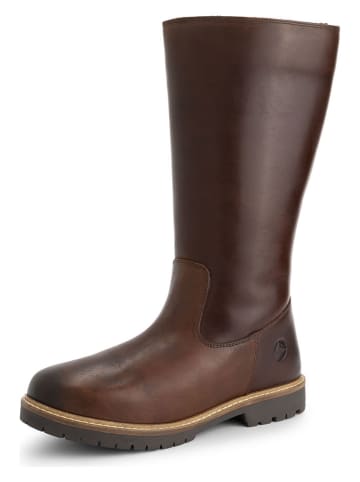 TRAVELIN' Leder-Stiefele "Vinstra" bruin