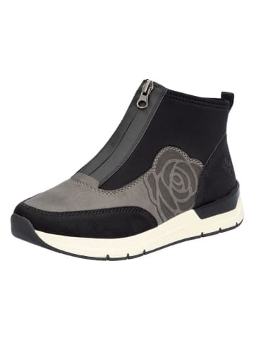 rieker Slippersy w kolorze szaro-czarnym
