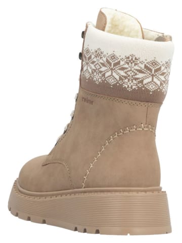 rieker Leren boots beige
