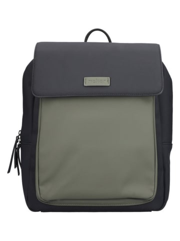 rieker Rucksack in Khaki/ Schwarz - (L)35 x (B)30 x (H)11 cm