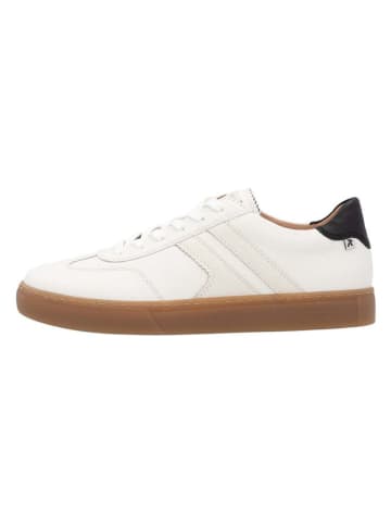 rieker Leder-Sneakers in Weiß/ Schwarz
