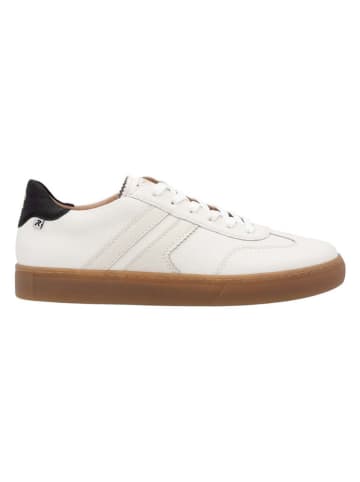 rieker Leder-Sneakers in Weiß/ Schwarz