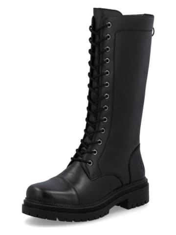 rieker Leder-Stiefel in Schwarz