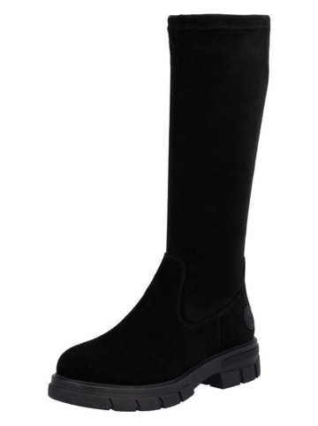rieker Leder-Stiefel in Schwarz