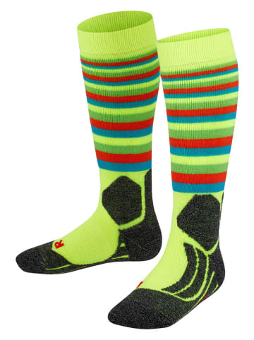 Falke Skarpety funkcyjne "Intermediate Stripes" w kolorze żółtym