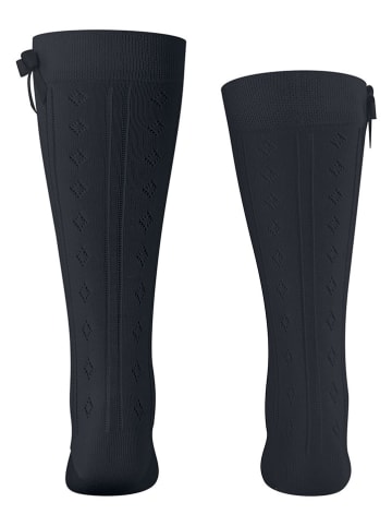Falke Skarpety "Ajour" w kolorze czarnym
