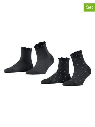 ESPRIT 2-delige set: sokken "Mesh Dot" zwart