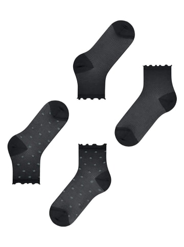 ESPRIT Skarpety (2 pary) "Mesh Dot" w kolorze czarnym