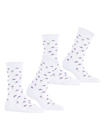ESPRIT 2er-Set: Socken " Petite Flowers" in Weiß