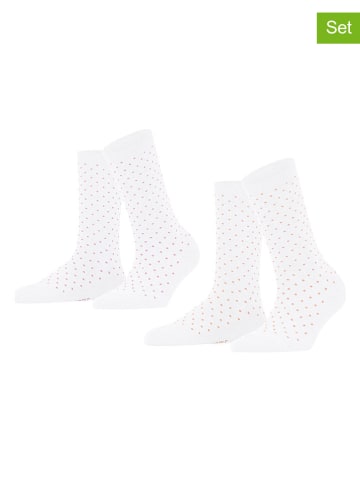 ESPRIT 2-delige set: sokken "Fine Dot" wit
