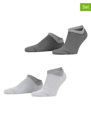 ESPRIT Skarpety (2 pary) "Allover Stripe" w kolorze szarym
