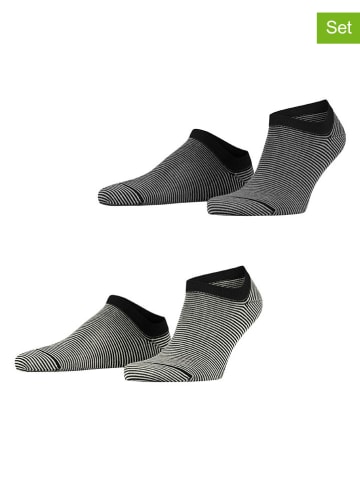 ESPRIT 2er-Set: Socken "Allover Stripe" in Schwarz