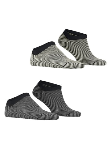 ESPRIT Skarpety (2 pary) "Allover Stripe" w kolorze czarnym