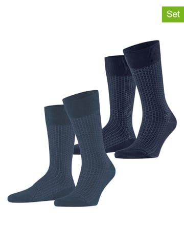 ESPRIT 2er-Set: Socken ''Illusional'' in Blau/ Dunkelblau