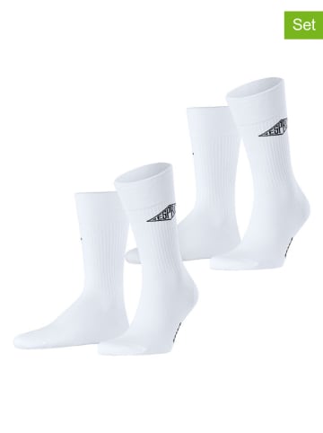 ESPRIT 2er-Set: Socken "Unisex Logo" in Weiß