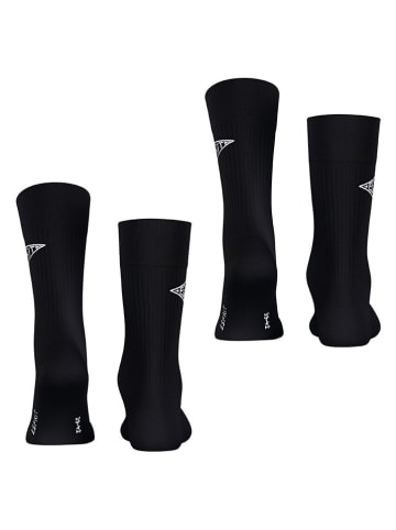 ESPRIT 2-delige set: sokken "Unisex Logo" zwart