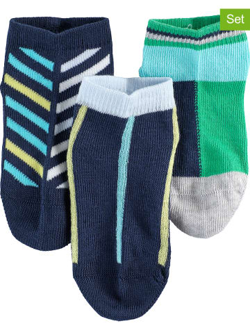 ESPRIT 3er-Set: Socken in Dunkelblau/ Grün