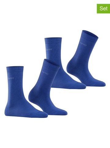 ESPRIT 2er-Set: Socken ''Uni'' in Blau