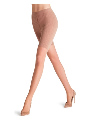 Falke Rajstopy "Cellulite Control" w kolorze beżowym - DEN 20