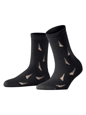 Falke Socken "Distressed" in Schwarz
