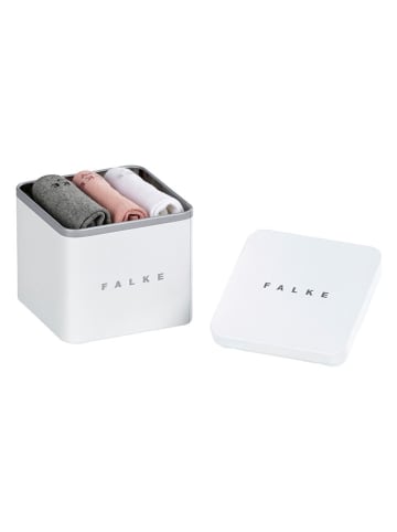 Falke Skarpety (3 pary) "Happy Box" w kolorze szarym, białym i jasnoróżowym