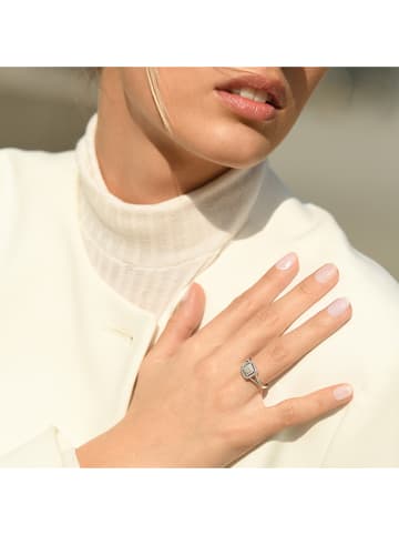 CARATELLI Weißgold-Ring "Rosie" mit Diamanten