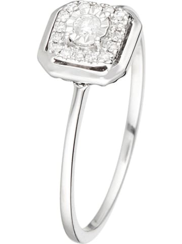 CARATELLI Witgouden ring "Carrément" met diamanten
